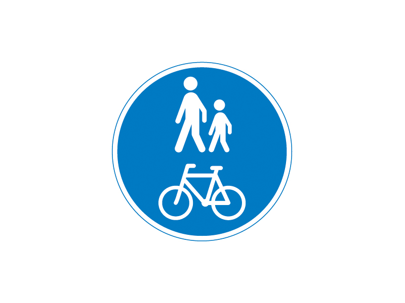 Færdselstavle D27.1 betyder "Fællessti" og er en påbudstavle, der angiver, at stien skal benyttes af flere forskellige trafikarter, som er angivet med symboler på skiltet. Alle trafikanter på stien skal vise gensidig hensynsfuldhed. Tavlen bruges i områder som parker og boligområder for at sikre klare retningslinjer for sikker sameksistens mellem for eksempel cyklister, fodgængere og andre færdselsarter.