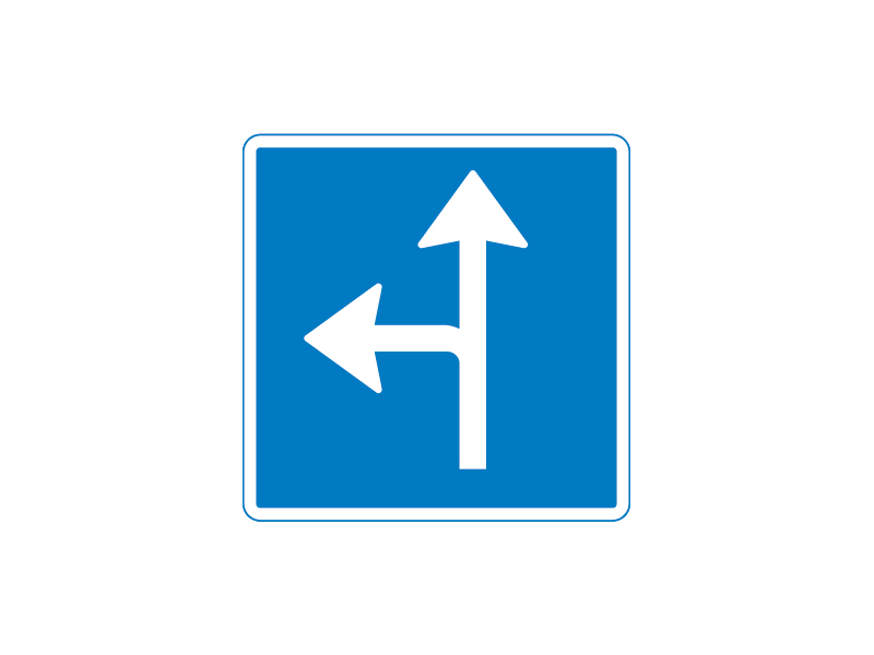 Færdselstavle E11.6 er en ophængt pilafmærkning, der angiver de tilladte kørselsretninger for vognbanen. En pil der peger ligeud og til venstre, må man fra den vognbane enten køre ligeud eller til venstre.