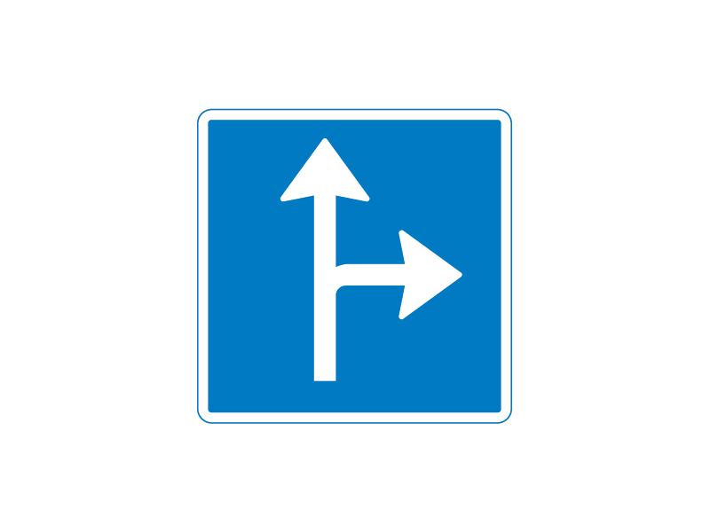 Færdselstavle E11.7 er en ophængt pilafmærkning, der angiver de tilladte kørselsretninger for vognbanen. En pil der peger ligeud og til højre, må man fra den vognbane enten køre ligeud eller til højre.