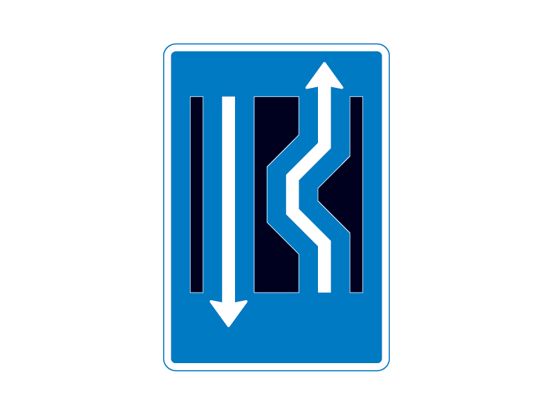 Færdselstavle E16.3.23 er en oplysningstavle, der betyder "Dobbelt forsætning venstre-højre uden modkørende". Tavlen viser et vognbaneforløb, hvor kørebanen laver to hurtige sving, først til venstre og derefter til højre. Den er specifik, fordi den indikerer, at der ikke er modkørende trafik på denne strækning men der er bump.