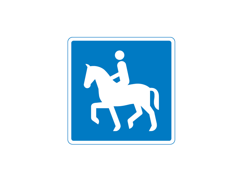 Færdselstavle E21.3 er en dansk oplysningstavle og har betydningen "Anbefalet rute for ryttere".