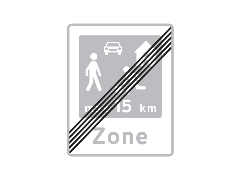 Færdselstavle E52 er en oplysningstavle og har betydningen "Ophør af opholds- og legeområde". Tavlen markerer, at du forlader et opholds- og legeområde. De særlige færdselsregler for zonen, som har til formål at beskytte legende og gående, ophører her.