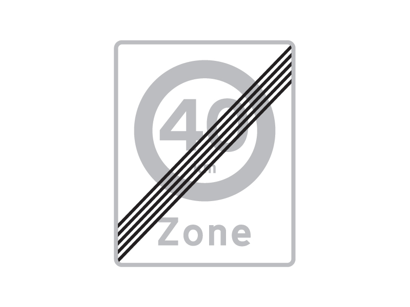 Færdselstavlen E69.4 er en zonetavle (oplysningstavle) og har betydningen: "Ophør af zone med lokal hastighedsbegrænsning" Når du passerer dette skilt, ophører den særlige hastighedsbegrænsning, der har været gældende i den zone, du forlader. Dette skilt markerer enden på en zone, der startede med skiltet E68.4 (Zone med lokal hastighedsbegrænsning).